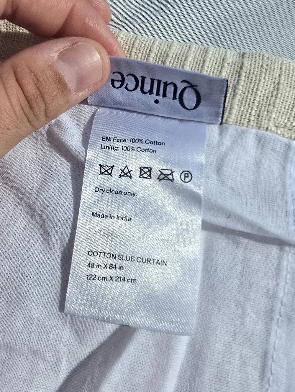 Quince 48x84 Cotton Slub Curtain Panel 48